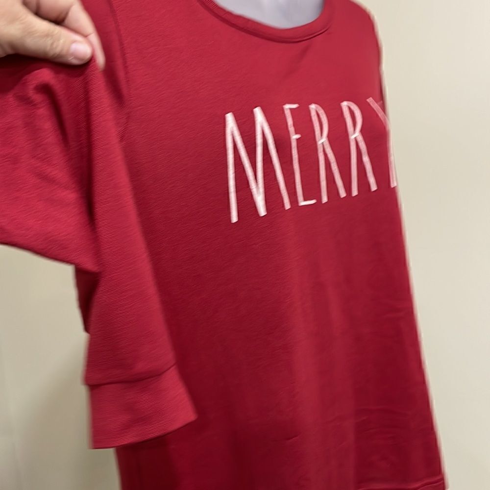 NWOT Rae Dunn “Merry” blouse. Size M medium 8/10 - Picture 2 of 8